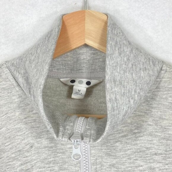 Three Dots 1/4 Zip Super Buttery Soft Pullover Sweatshirt Heather Gray Med - Picture 5 of 9